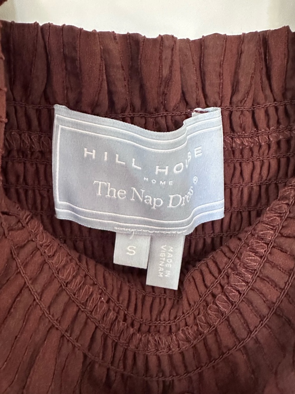 Hill House Ellie Nap Dress- Brown Tonal Seersucker - Picture 6 of 7